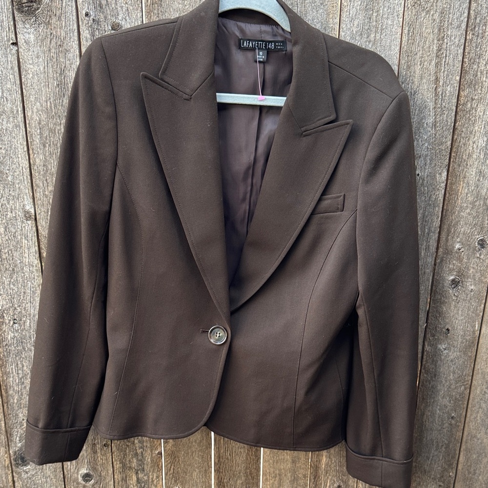 Lafayette 148 New York Dark Brown Blazer